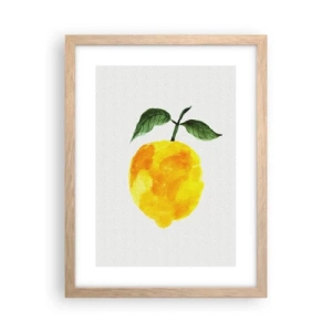 Een poster in een licht eiken lijst - Hoe proef je de zon? - 30x40 cm