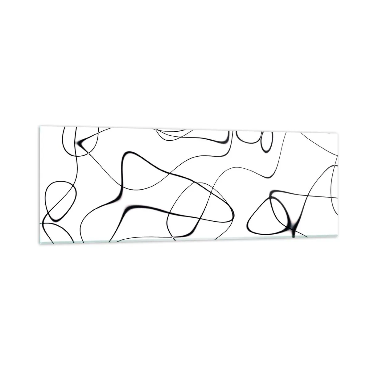 Schilderen op glas - Levenspaden, wisselvalligheden - 90x30 cm