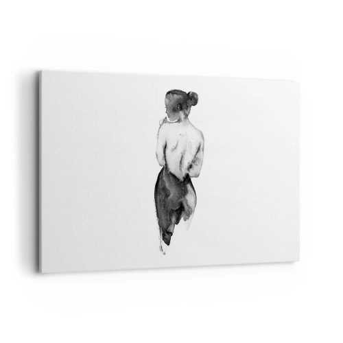 Schilderen op canvas - Bij haar verdwijnt de wereld - 120x80 cm