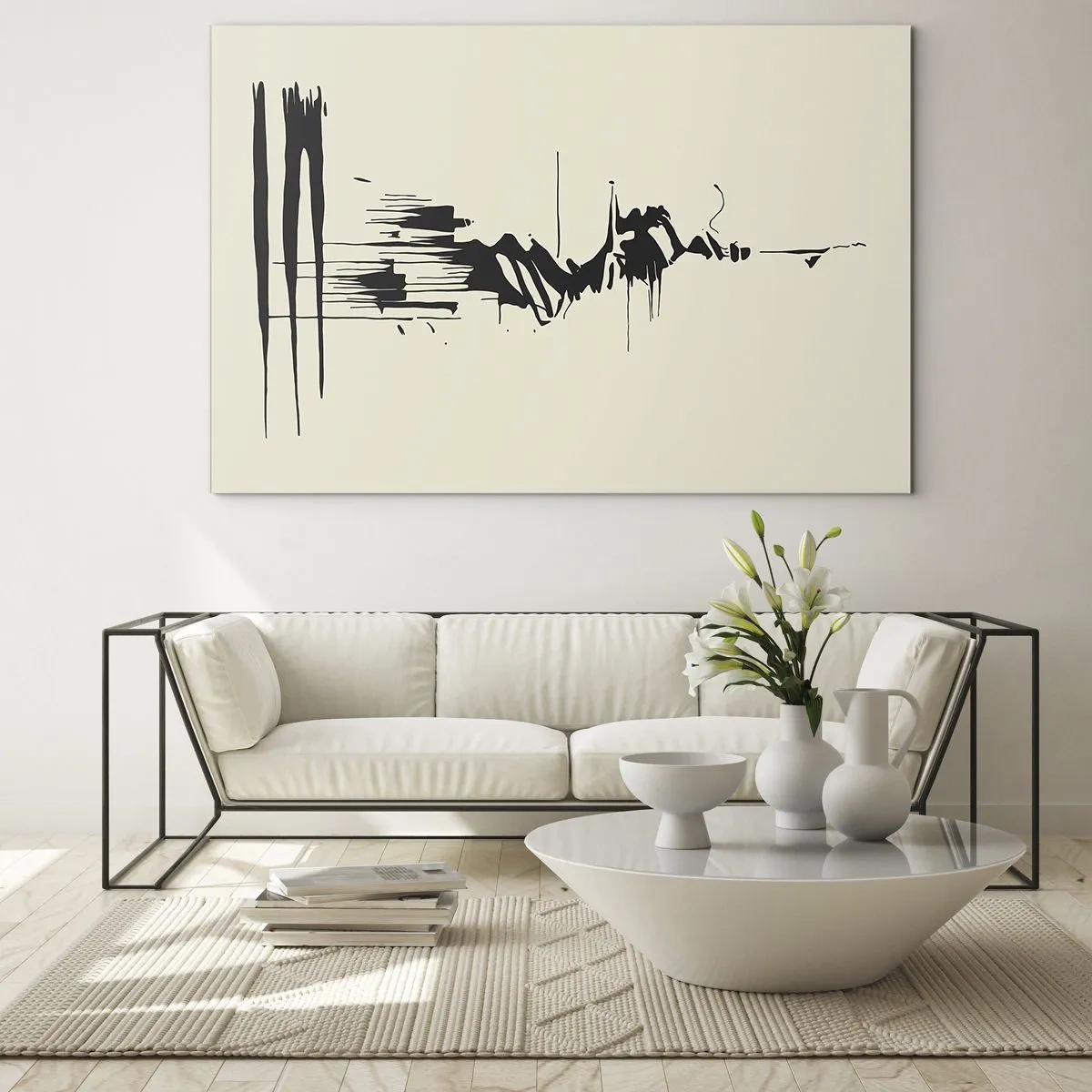 Schilderen op glas - Overhaaste abstractie - 120x80 cm