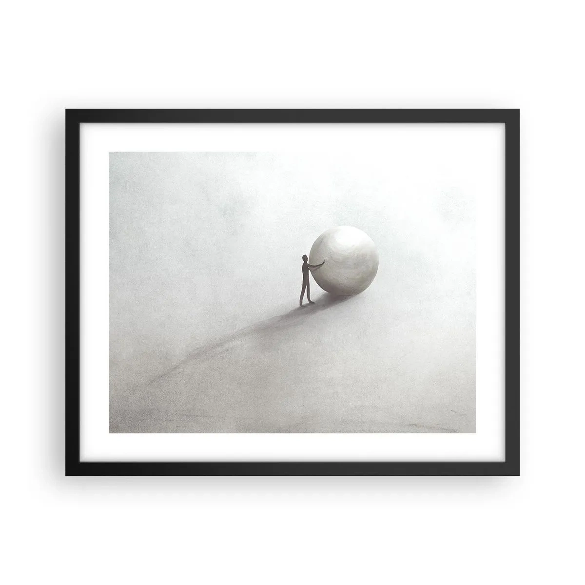 Poster in een zwarte lijst - Het spel van het leven - 50x40 cm