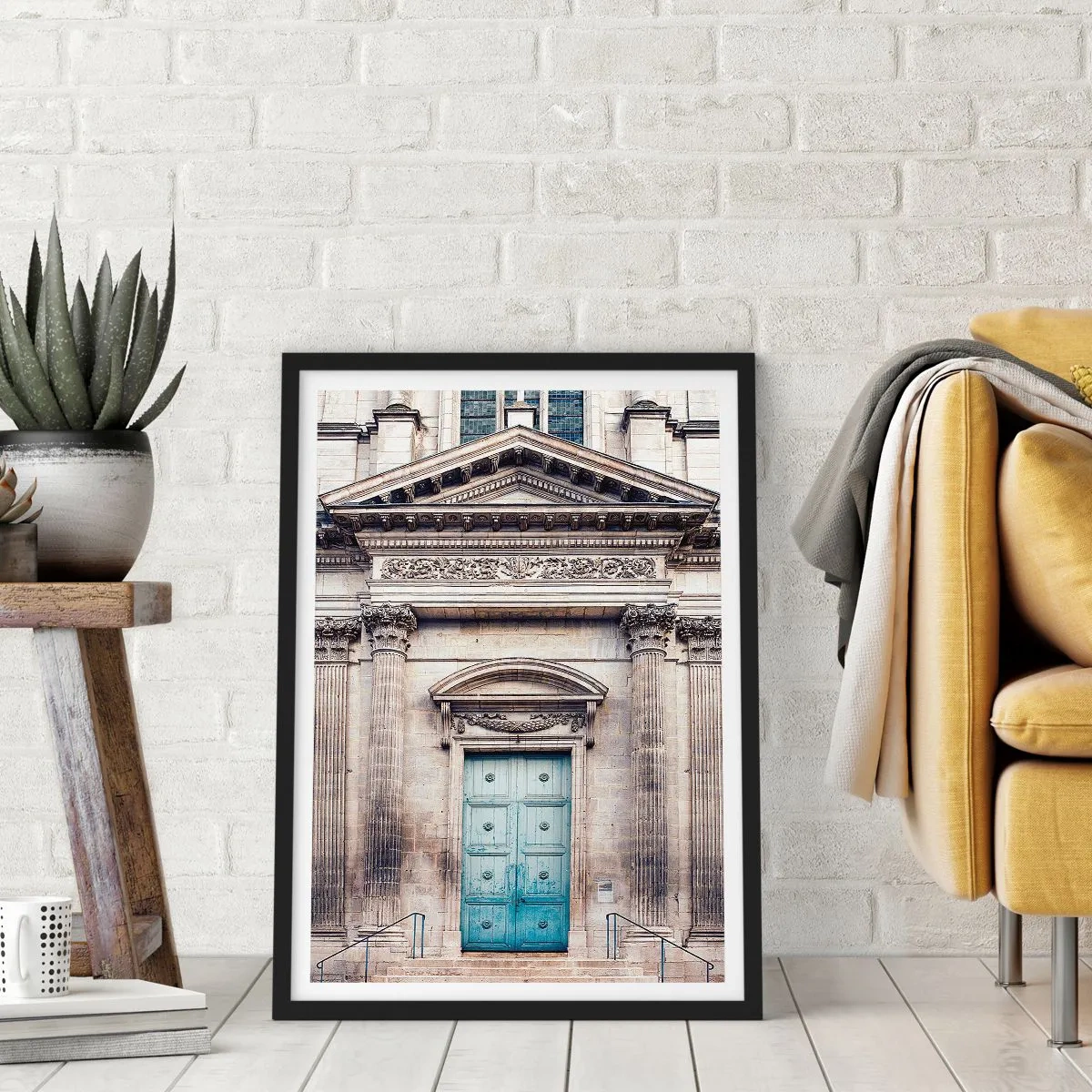 Poster in een zwarte lijst - De toegangspoort tot de wereld van de geest - 40x50 cm