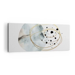 Schilderen op canvas - Omarmd door de ruimte - 100x40 cm