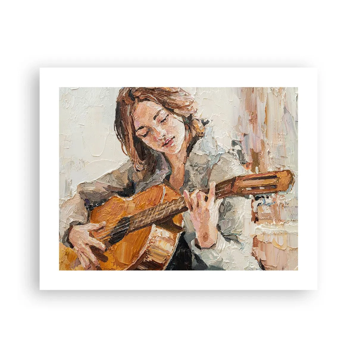 Poster - Concerto voor gitaar en een meisjeshart - 50x40 cm