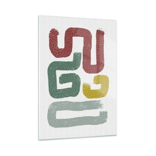 Schilderen op glas - In een onbekende taal - 50x70 cm