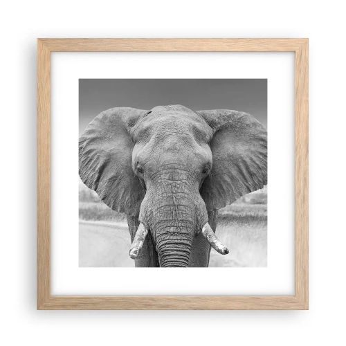 Een poster in een licht eiken lijst - Welkom in mijn wereld - 30x30 cm