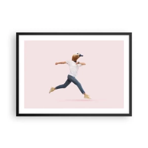 Poster in een zwarte lijst - Een snufje absurditeit - 70x50 cm