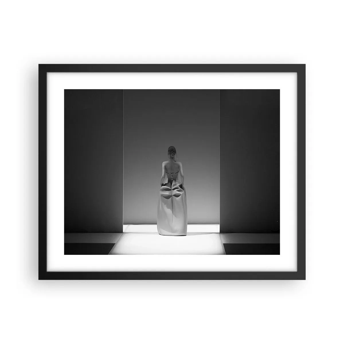 Poster in een zwarte lijst - Verfijnde eenvoud - 50x40 cm