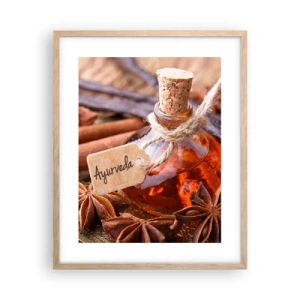 Een poster in een licht eiken lijst - Naar de eenheid van lichaam en geest - 40x50 cm