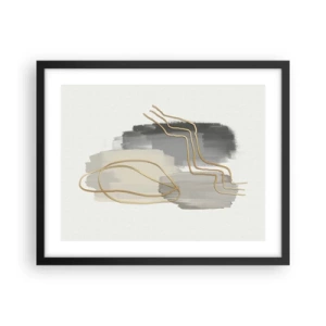 Poster in een zwarte lijst - Duur en beweging - 50x40 cm