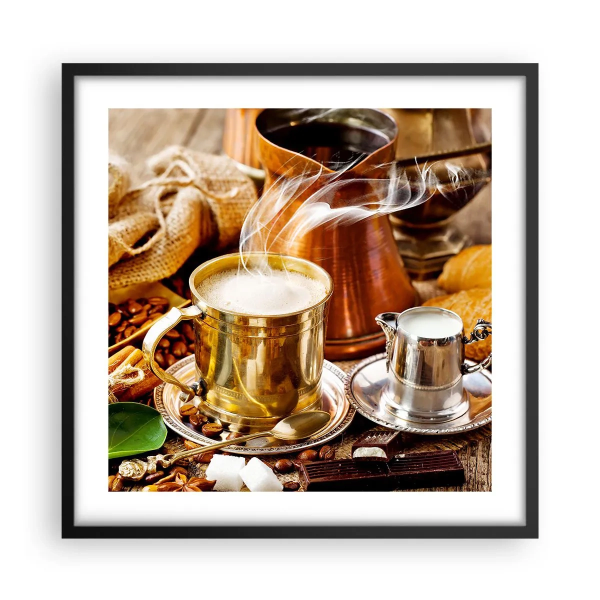 Poster in een zwarte lijst - Prettige dag! - 50x50 cm