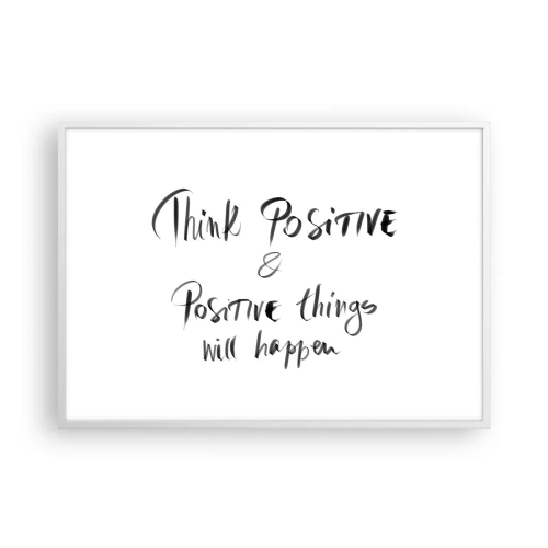 Poster in een witte lijst - Hoe leef je het leven? - 100x70 cm