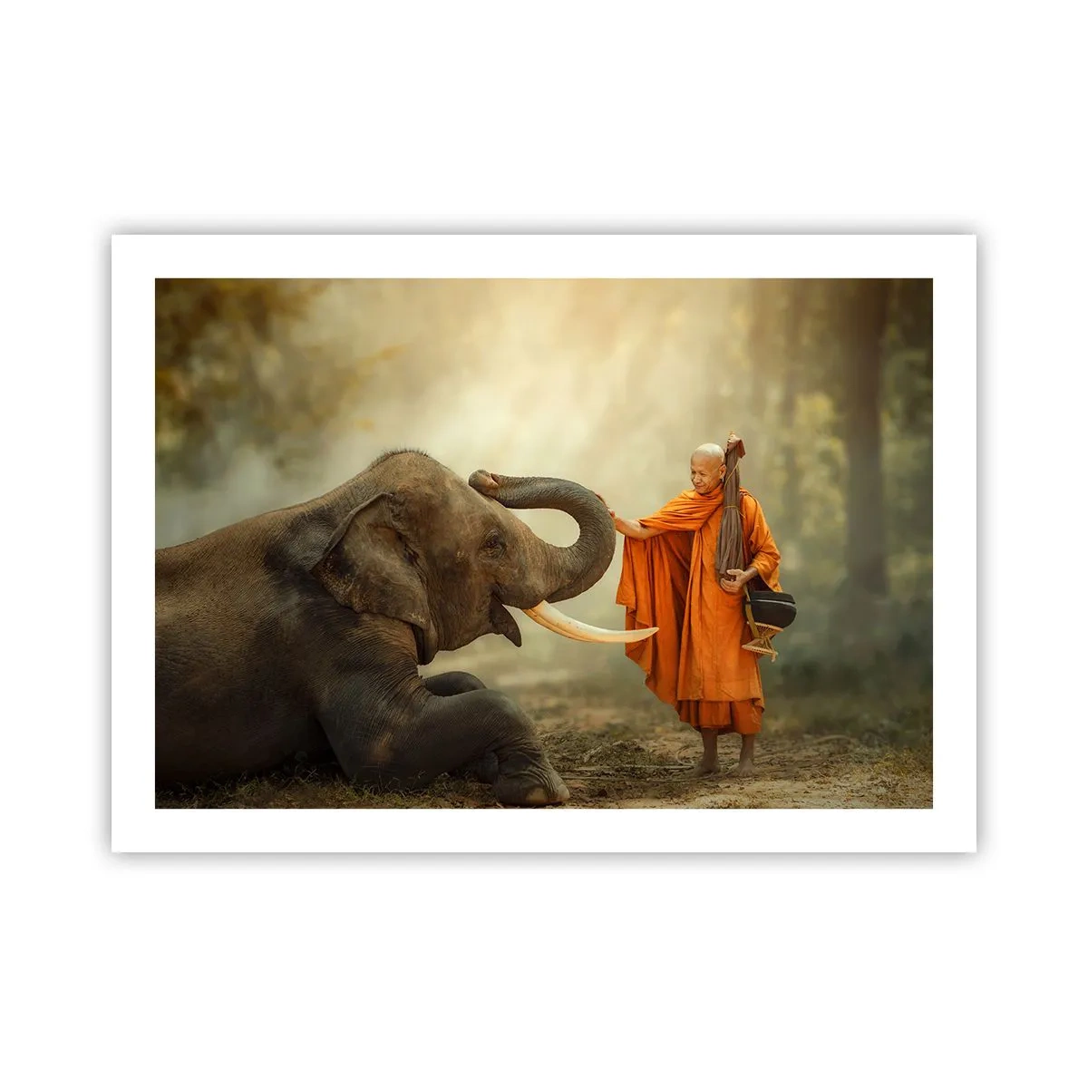 Poster - Ontmoeting tijdens een reis - 70x50 cm