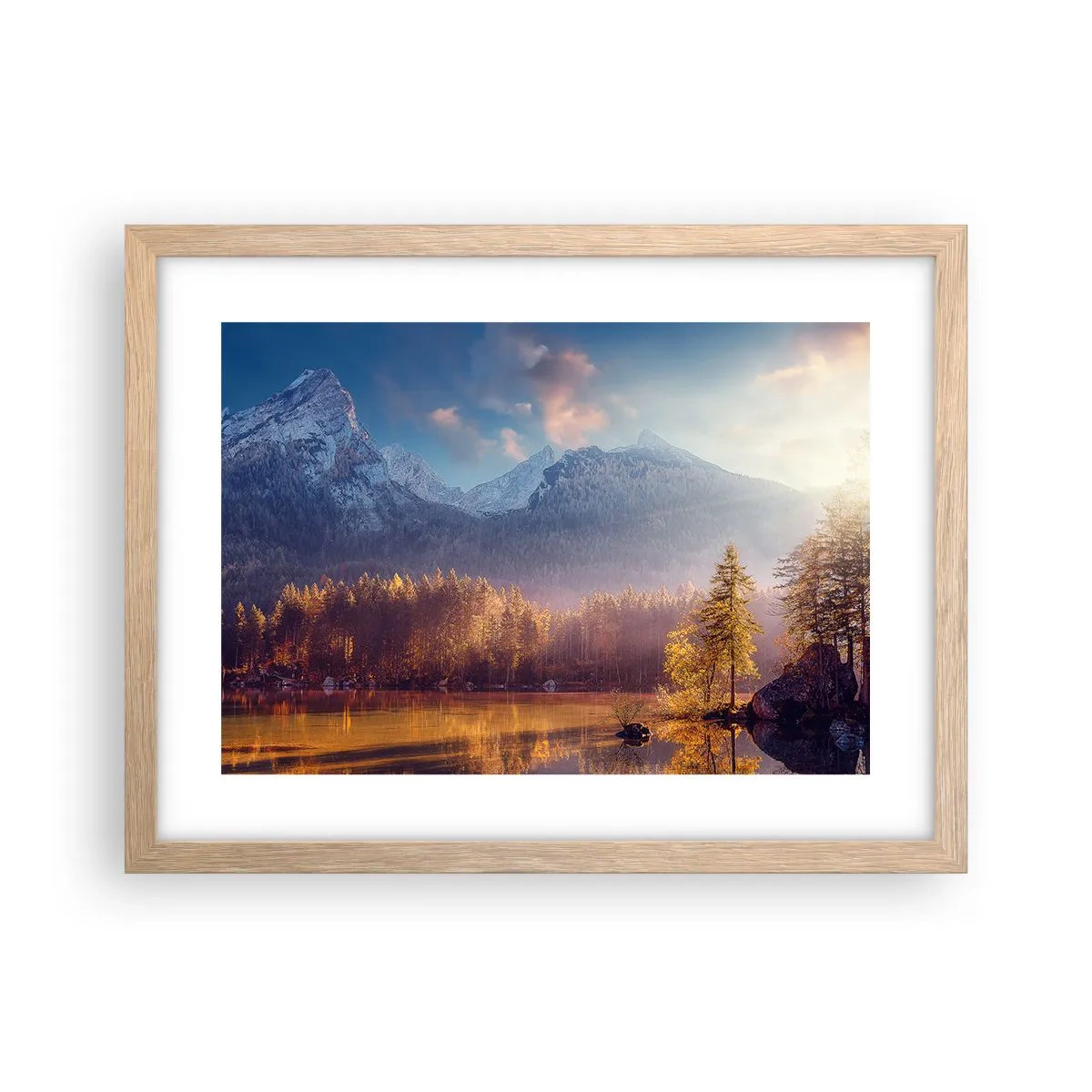 Een poster in een licht eiken lijst - In bergen en dalen - 40x30 cm