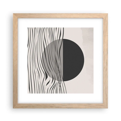 Een poster in een licht eiken lijst - Halve compositie - 30x30 cm
