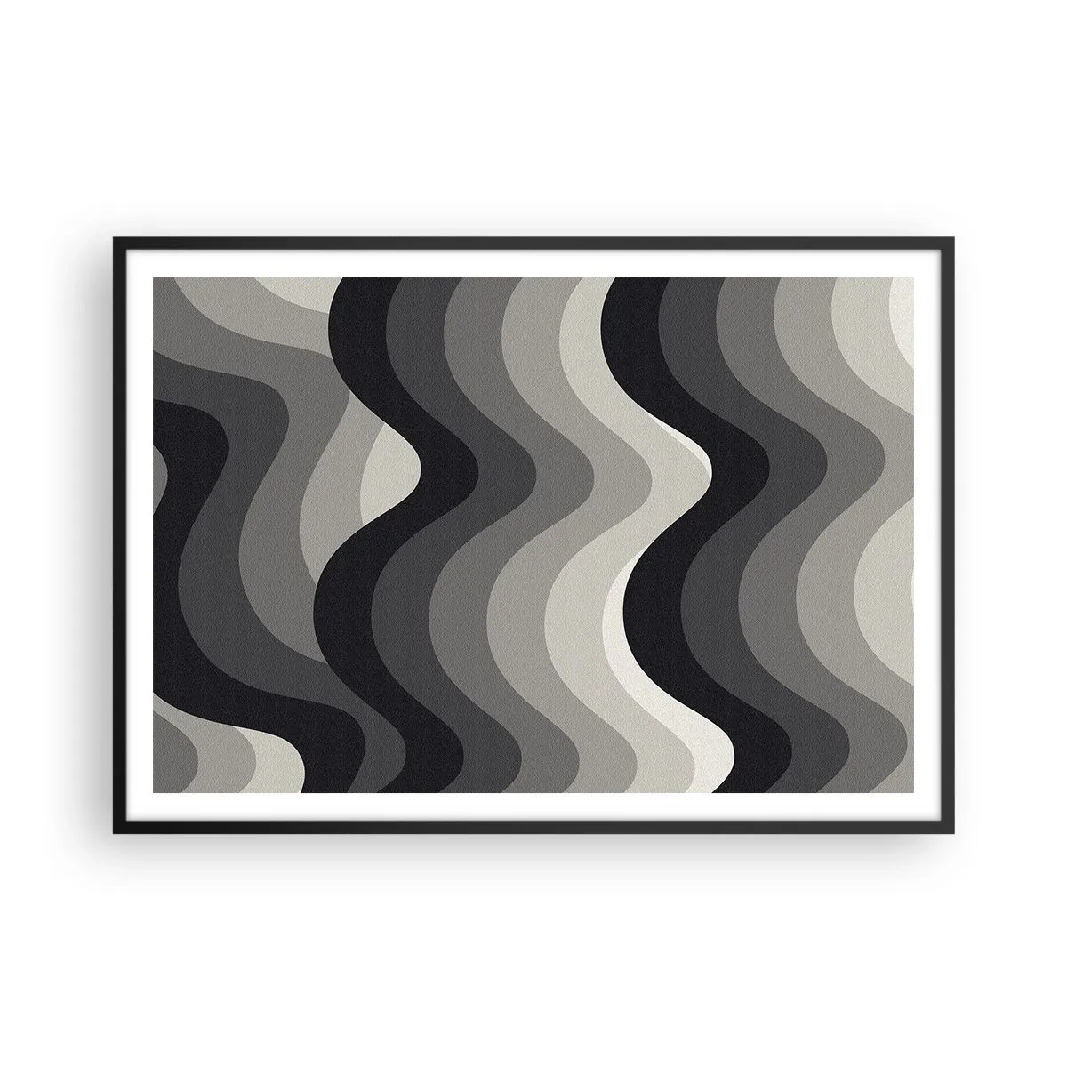 Poster in een zwarte lijst - Golf na golf - 100x70 cm