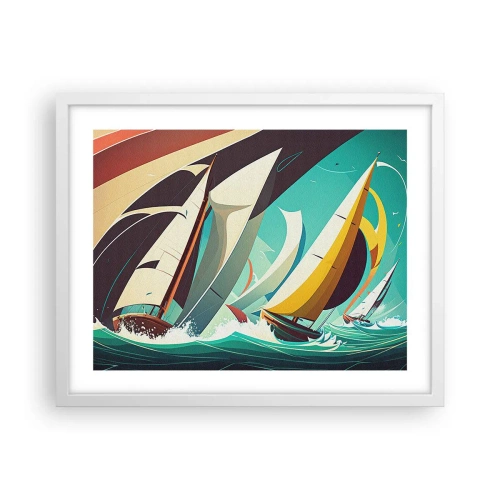 Poster in een witte lijst - Met elementen als een broer - 50x40 cm