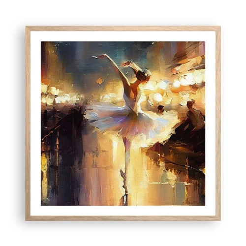 Een poster in een licht eiken lijst - Wonder op straat - 60x60 cm