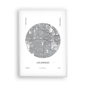 Poster in een witte lijst - Anatomie van Los Angeles - 70x100 cm