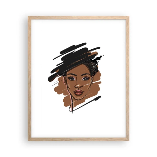 Een poster in een licht eiken lijst - Zoet als chocolade - 40x50 cm