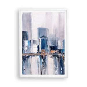 Poster in een witte lijst - New Yorkse impressie - 70x100 cm