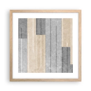 Een poster in een licht eiken lijst - Compositie: houd verticaal - 40x40 cm