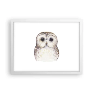Poster in een witte lijst - Kijk in mijn ogen - 40x30 cm