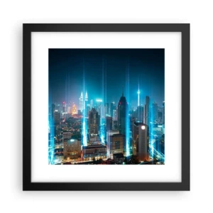 Poster in een zwarte lijst - Op z'n Berlijns naar de hemel - 30x30 cm