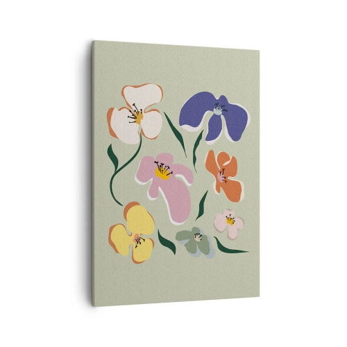 Schilderen op canvas - Viooltjes welkom - 50x70 cm