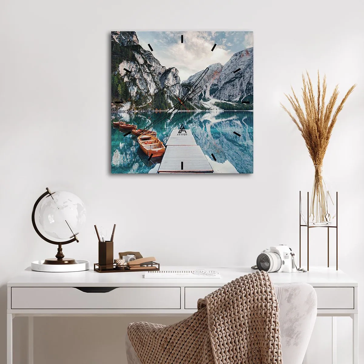 Wandklok - Klok - We zullen je schoonheid laten zien - 40x40 cm