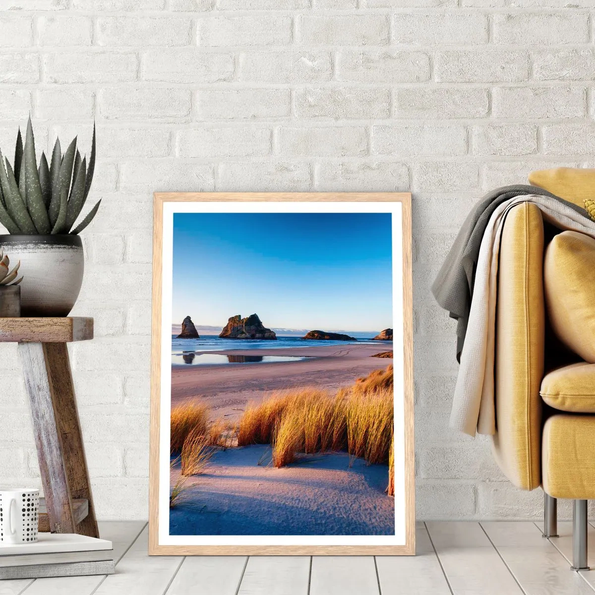 Een poster in een licht eiken lijst - Voor rustzoekers - 30x40 cm