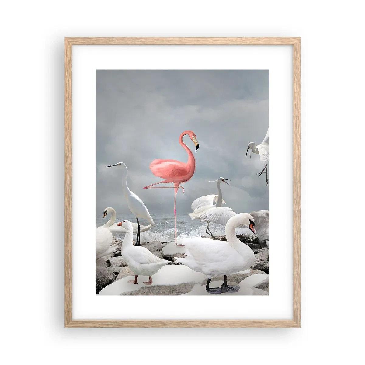 Een poster in een licht eiken lijst - Hoe ben ik hier terecht gekomen? - 40x50 cm