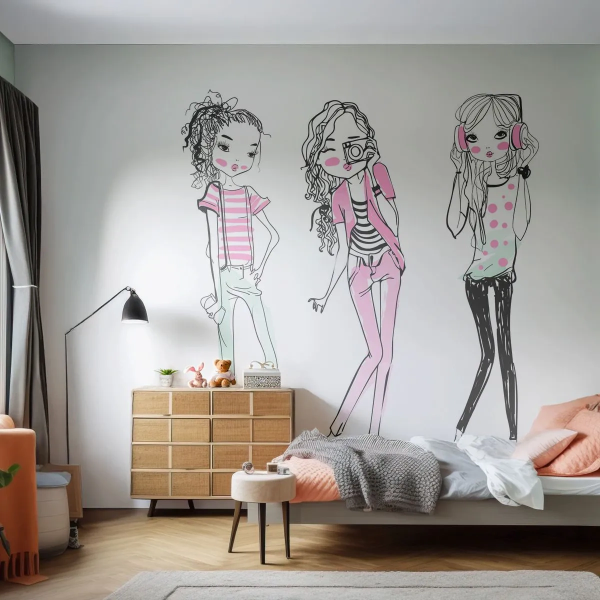 Fotobehang Premium Canvas - Het zal zijn, het zal leuk zijn - Jeugd, Meisje, Tiener - 250x175 cm