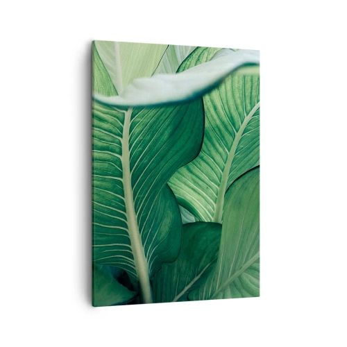 Schilderen op canvas - Intens groen leven - 50x70 cm
