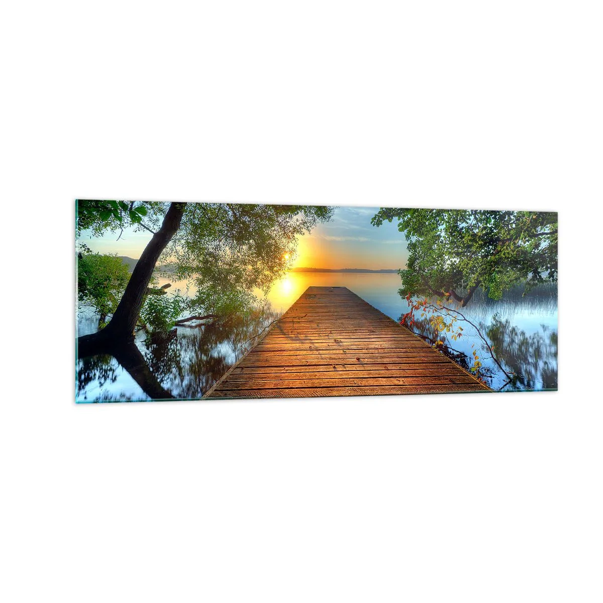 Schilderen op glas - Neem de tijd, ga zitten - 140x50 cm