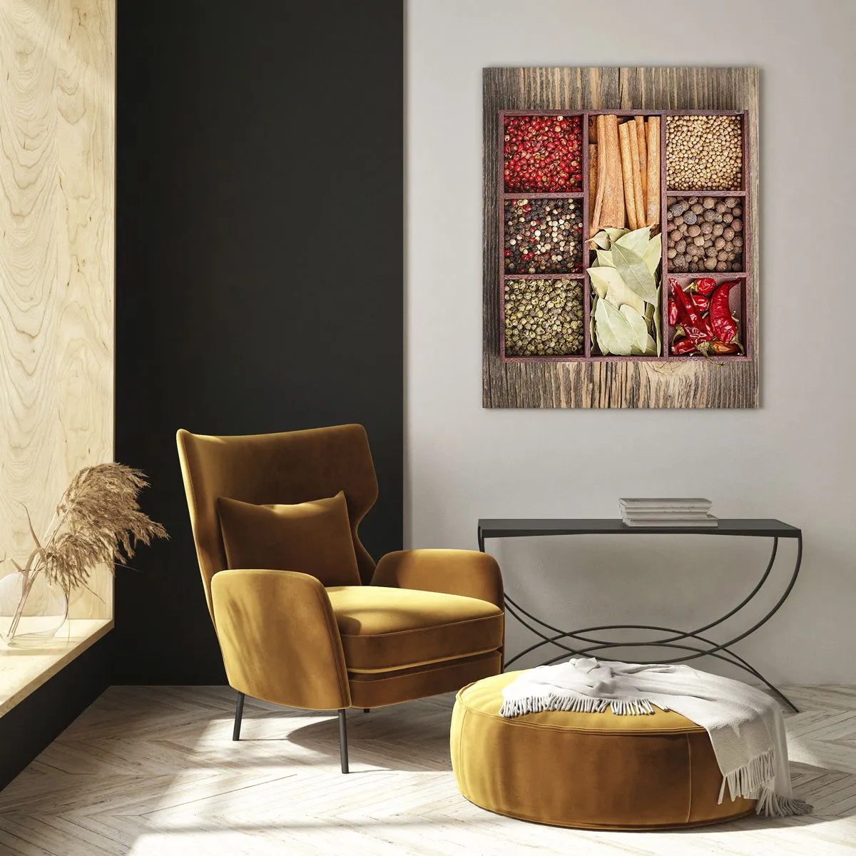 Schilderen op glas - Volgorde van vormen, boeket van aroma's - 50x70 cm