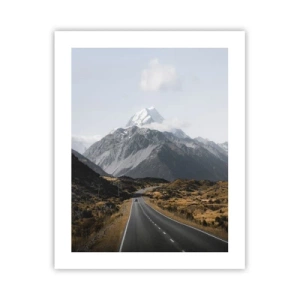 Poster - De weg naar het hart van de bergen - 40x50 cm