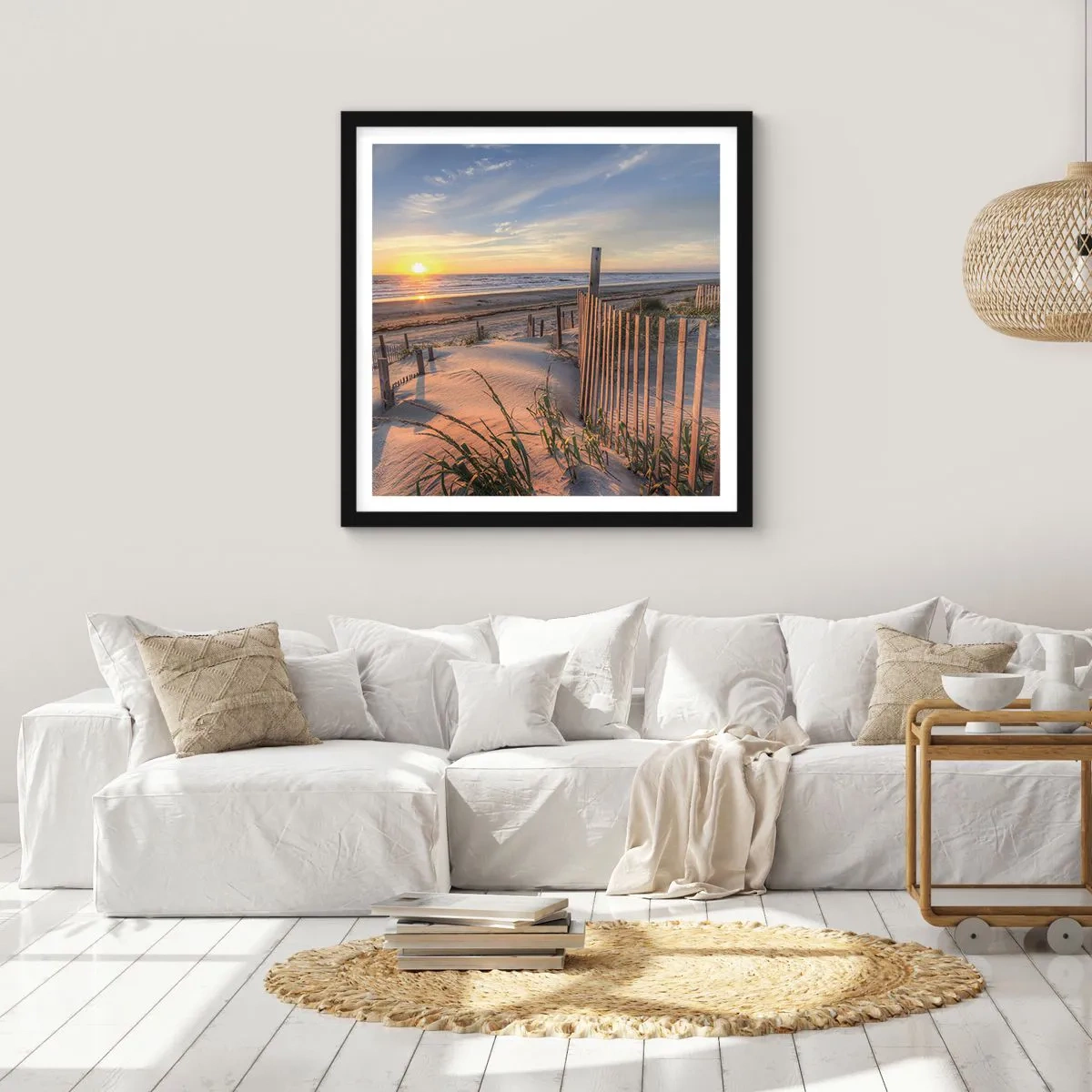 Poster in een zwarte lijst - Glans en schaduw van de wind - 60x60 cm