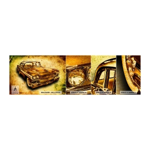 Fotobehang Staaltje Standard Eco - De eeuwige schoonheid van de klassiekers - Automobiel, Klassieke auto, Hobby - 100x30 cm
