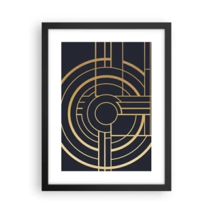 Poster in een zwarte lijst - Draaien van dingen - 30x40 cm