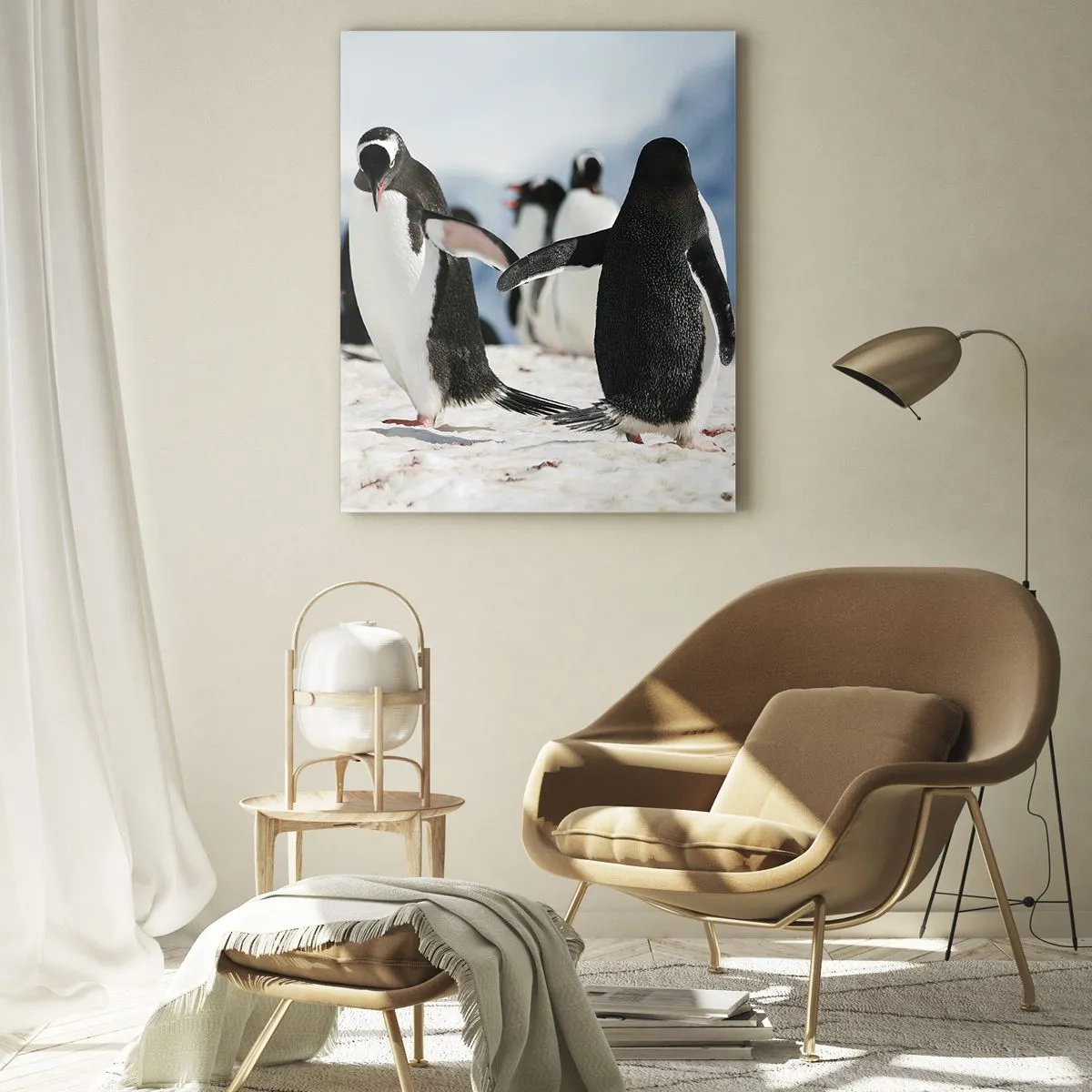 Schilderen op glas - Dansen in de sneeuw - 50x70 cm