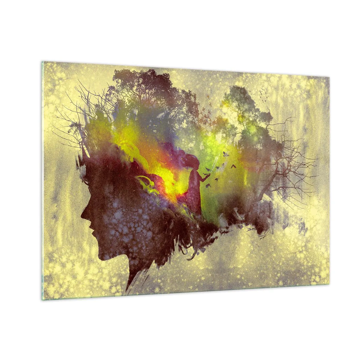Schilderen op glas - Moeder Natuur - 100x70 cm