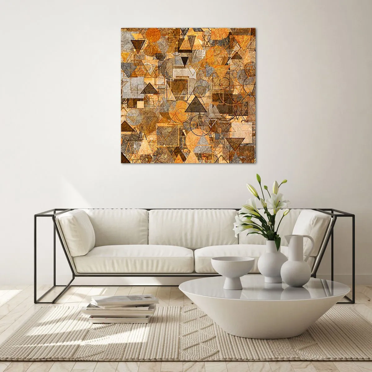 Schilderen op glas - De wereld in vorm - 50x50 cm