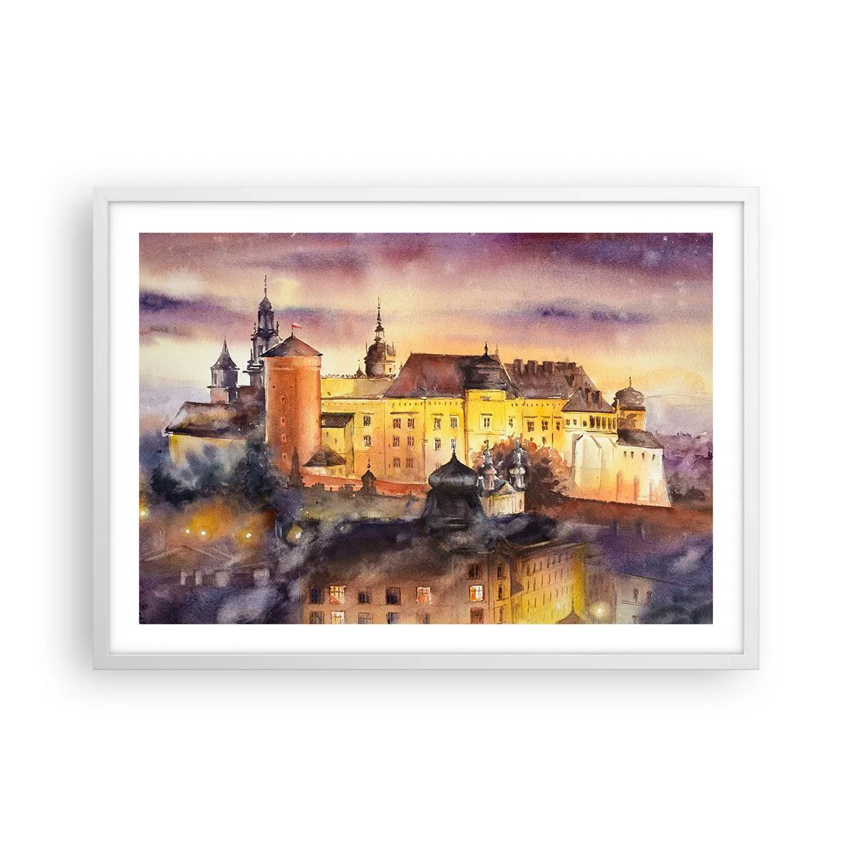 Poster in een witte lijst - Geschiedenis en sprookje - 70x50 cm