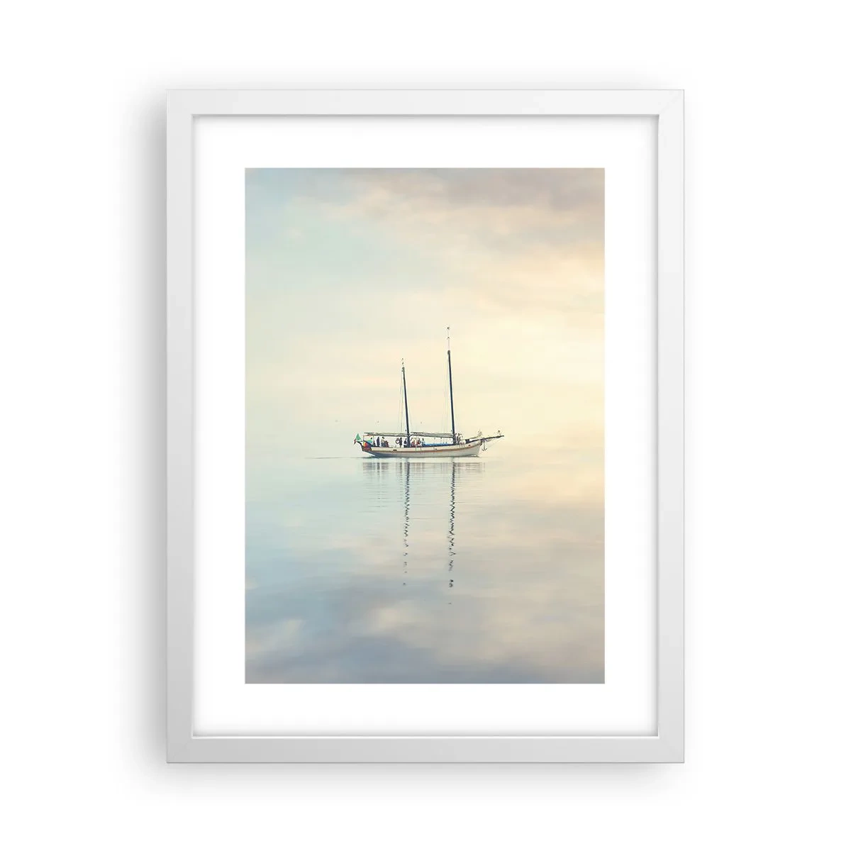 Poster in een witte lijst - In een zee van stilte - 30x40 cm