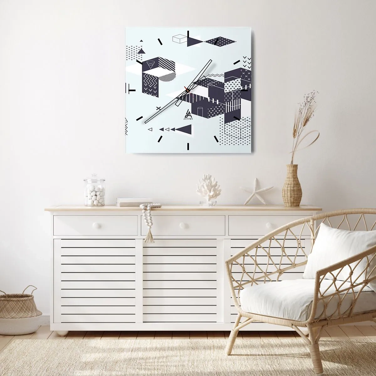 Wandklok - Klok - In de ziel van een wiskundige - 40x40 cm