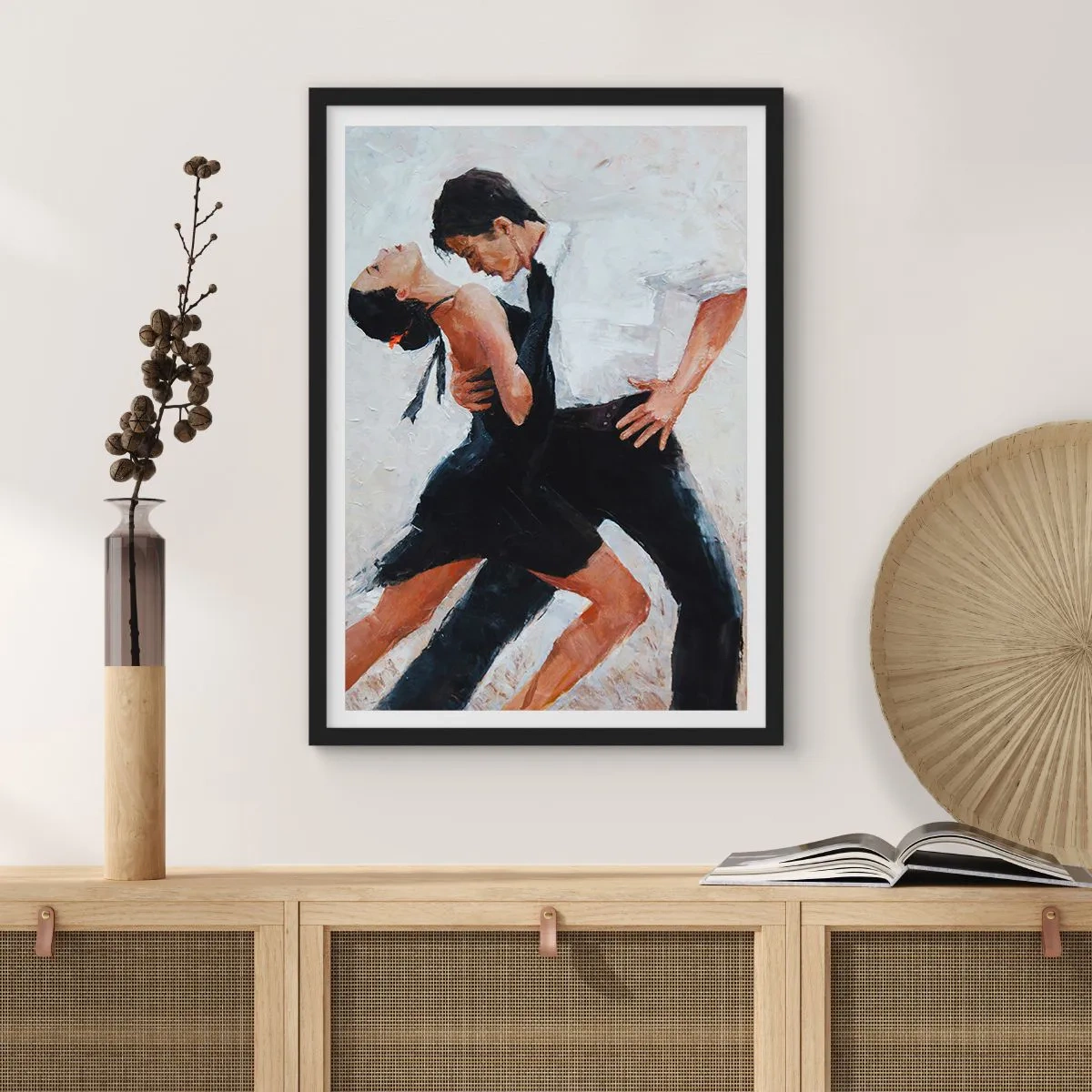 Poster in een zwarte lijst - Tango van mijn dromen - 70x100 cm