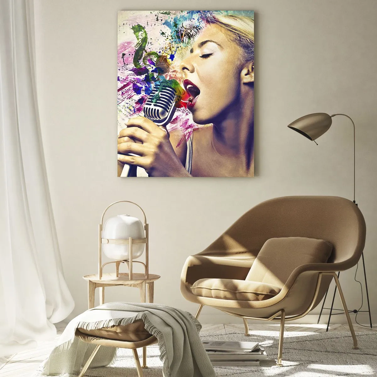 Schilderen op glas - Schilder de wereld met je stem - 70x100 cm