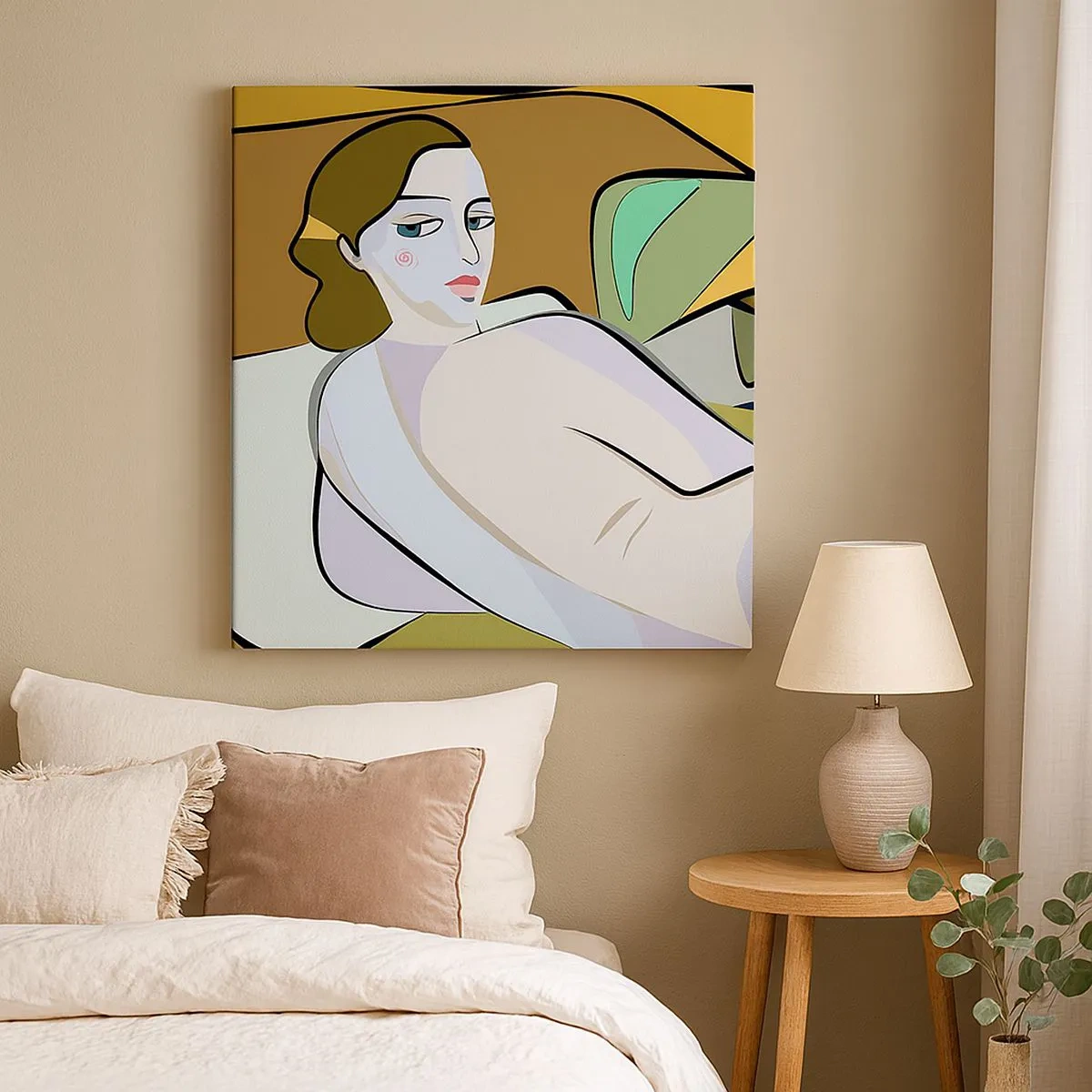 Schilderen op canvas - Intiem portret - 30x30 cm