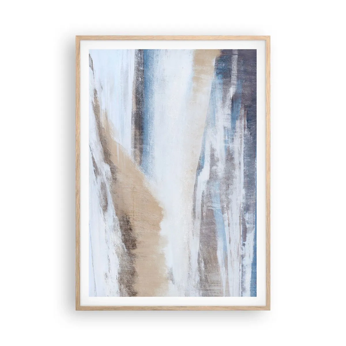 Een poster in een licht eiken lijst - Winterse compositie - 70x100 cm